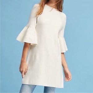 Anthropologie Moth Chester Cream White Sweater Tunic Dress Large
